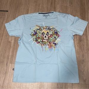 Mens marc ecko skull paint tee size XL